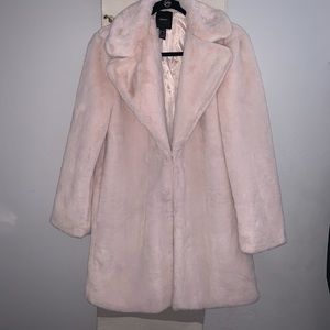 Pink Faux Fur Coat
